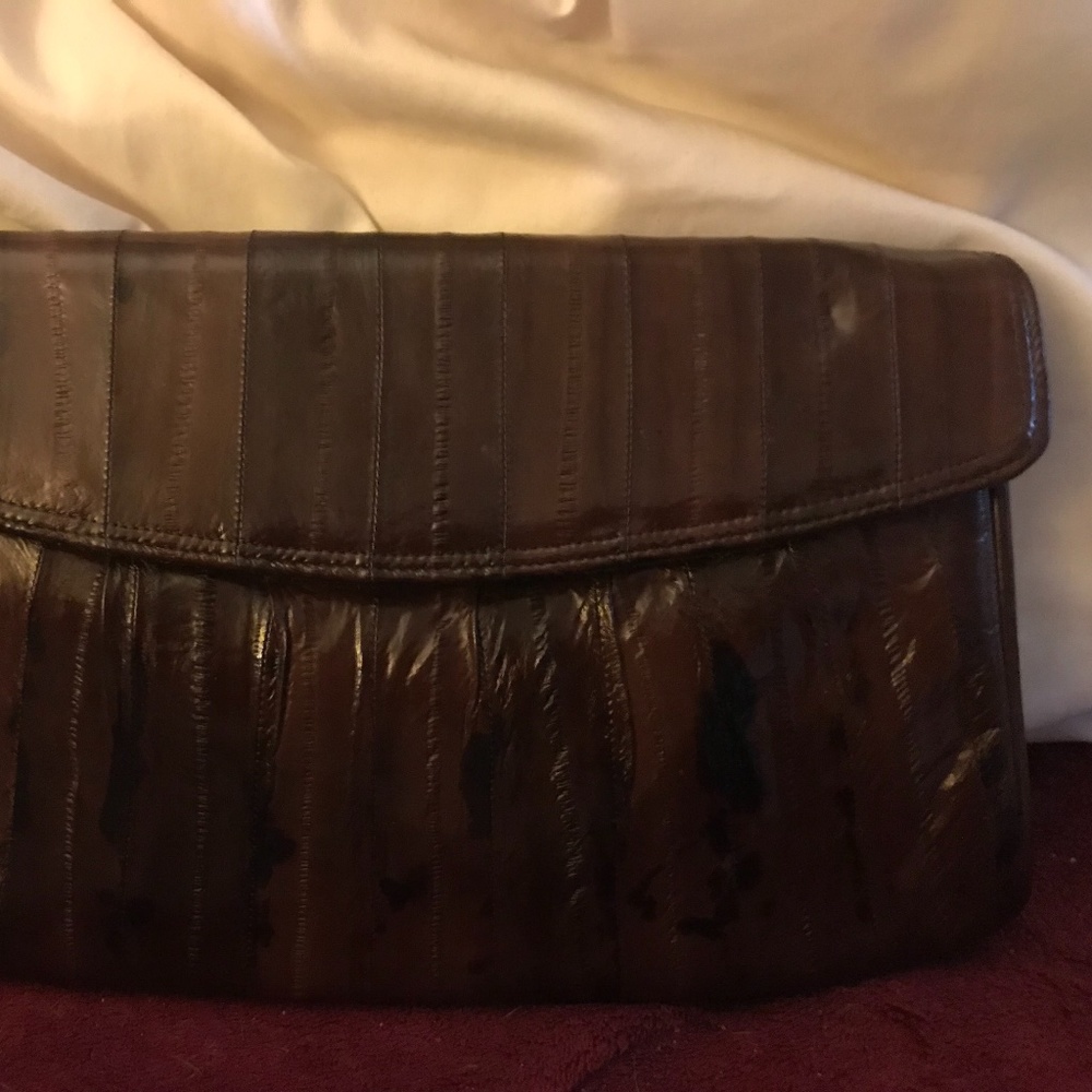 Vintage Eel skin clutch/handbag